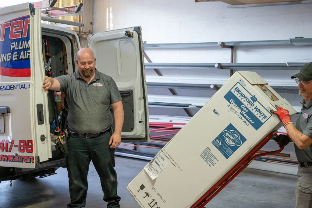 new water heater-lorenz heating cooling and air-springfield