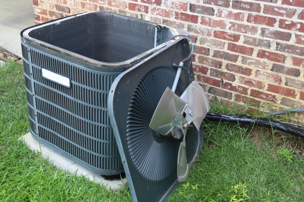 Air Conditioner Maintenance on condenser coil