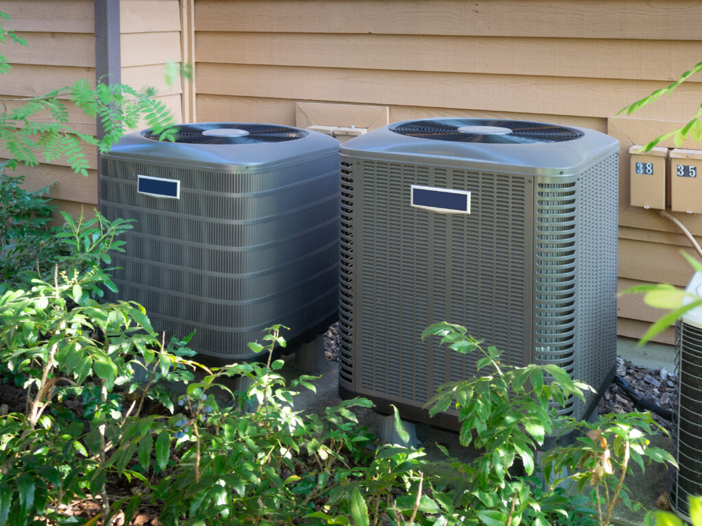 Air conditioning units outside a home
