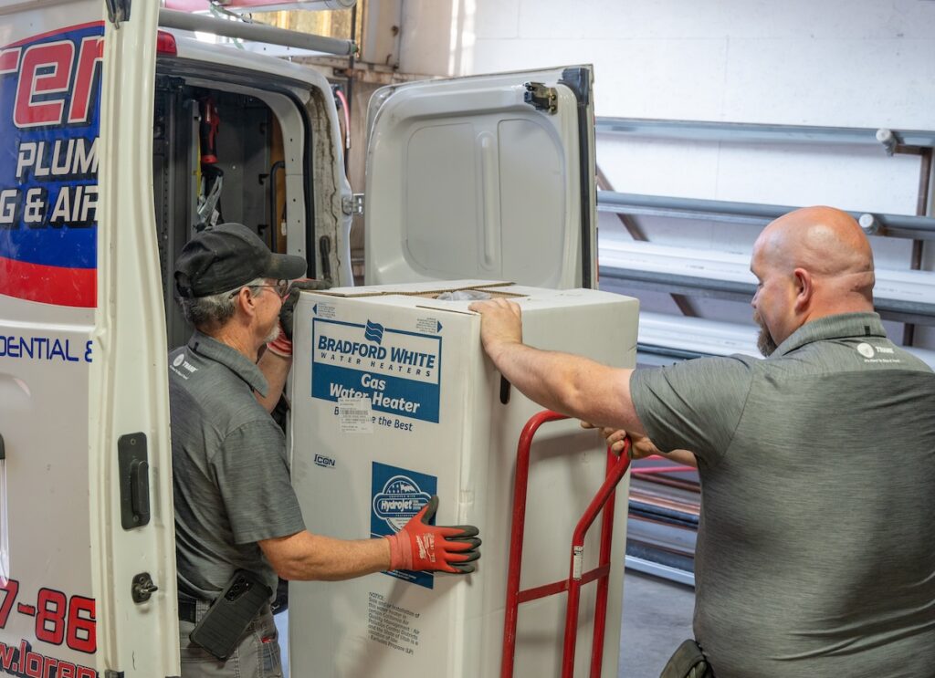 Lorenz loading up water heater