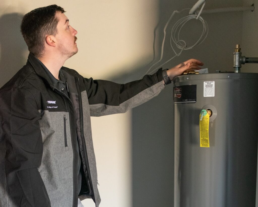 Lorenz water heater in closet