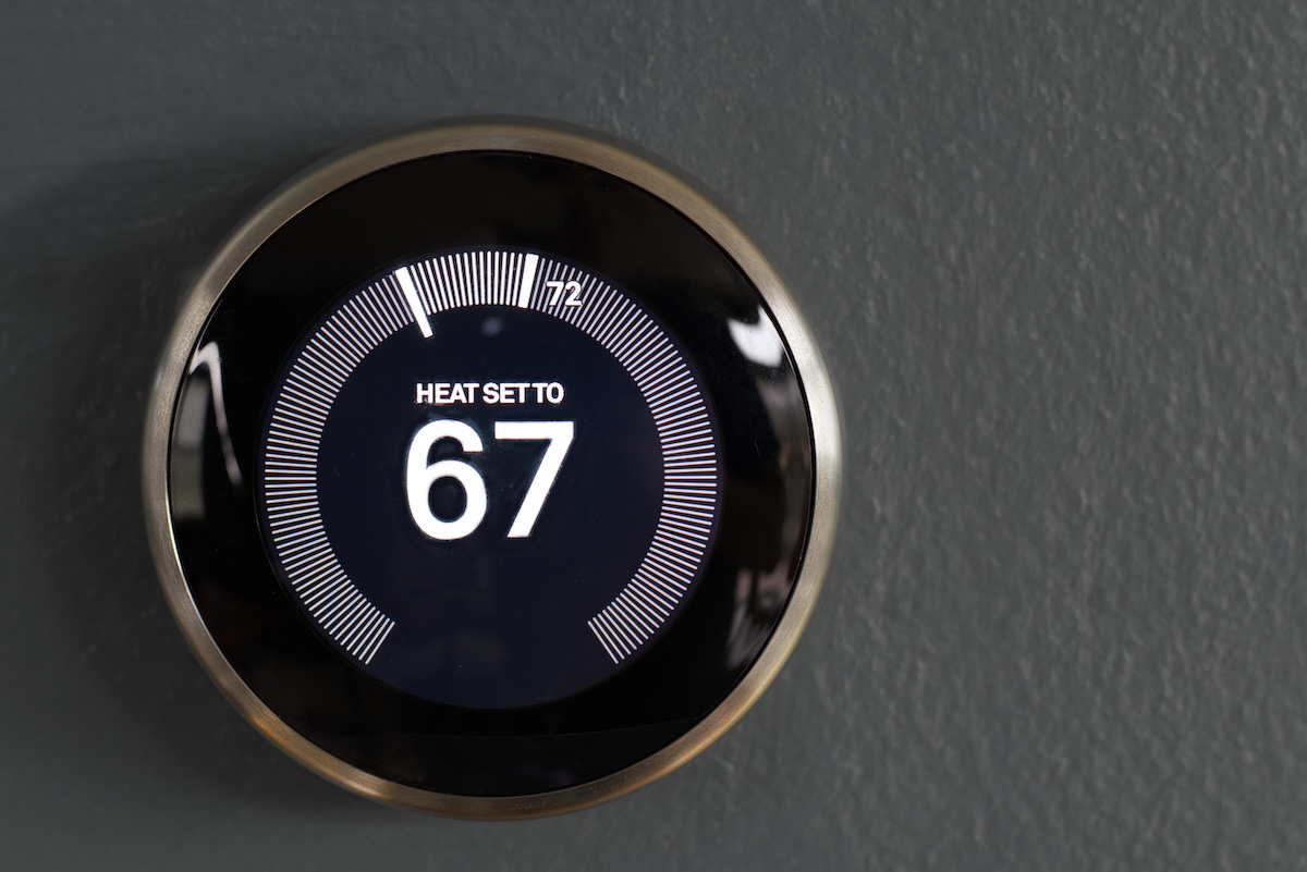 Smart home thermostat from google's nest.