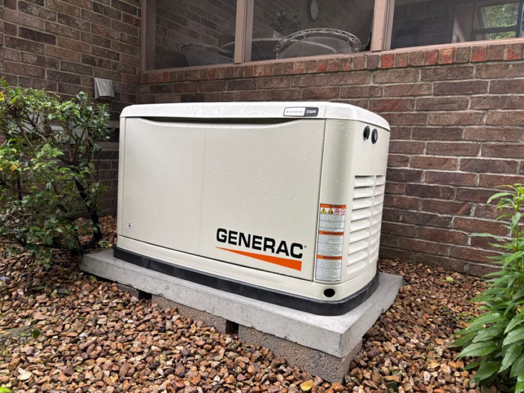 AC repair new ac installation outside big house with brick walls