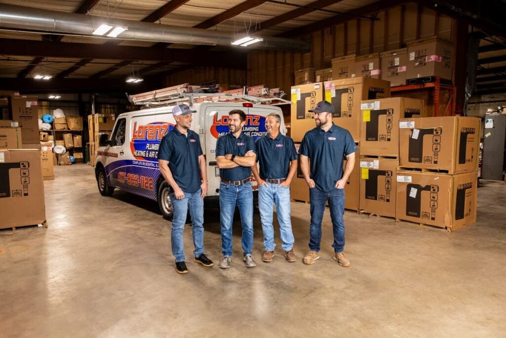 Lorenz Plumbing team laughing-lorenz plumbing heating and air-springfield