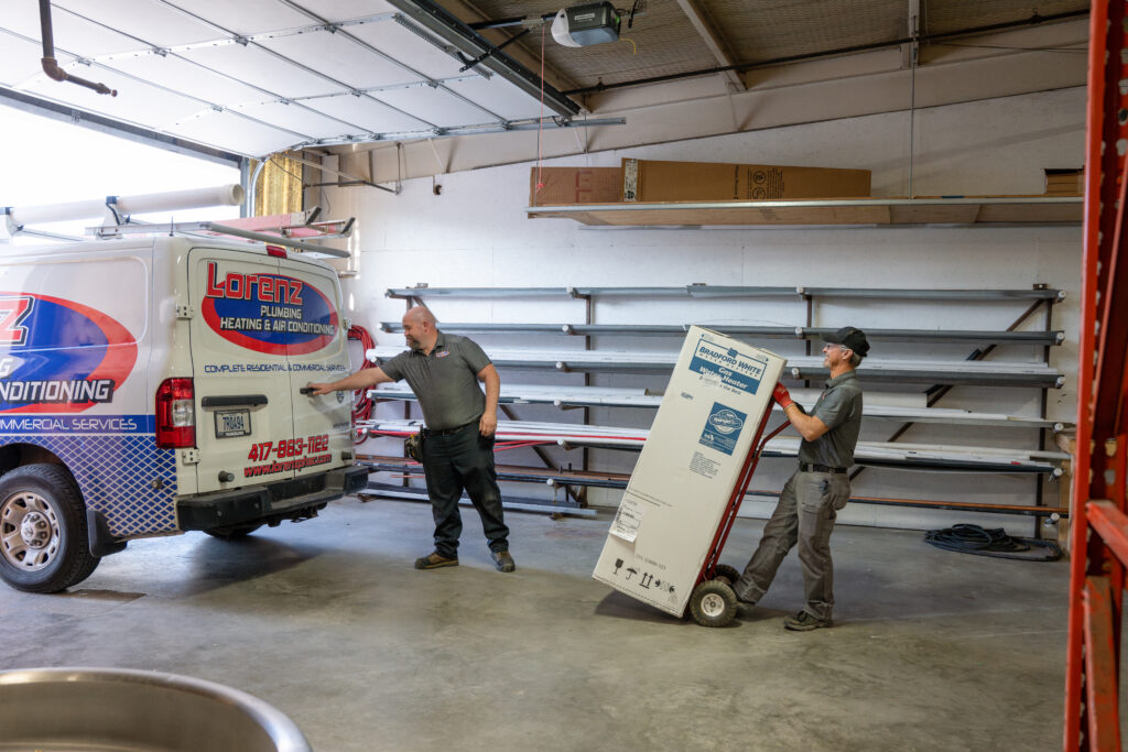 Lorenz Plumbing Heating and Air Conditioning workers