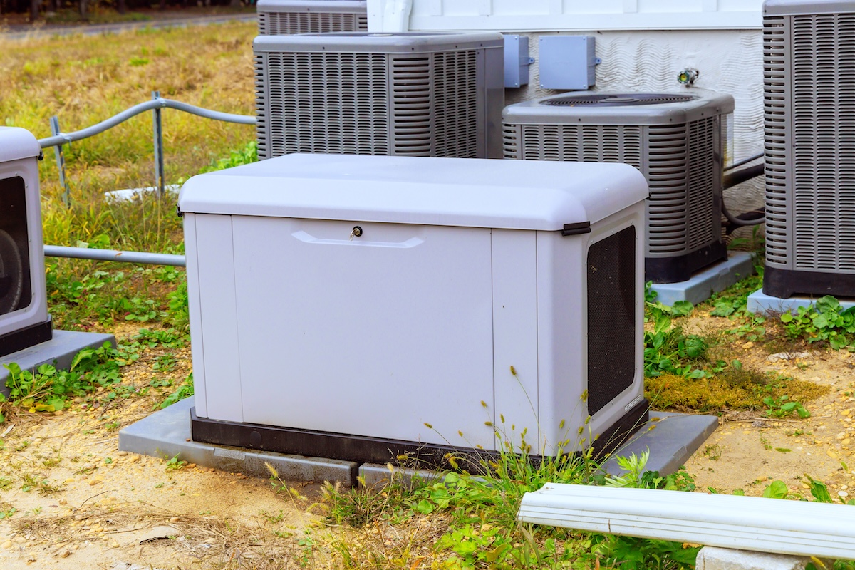 A generator powered by natural gas near your home can provide emergency electric power in case of an emergency